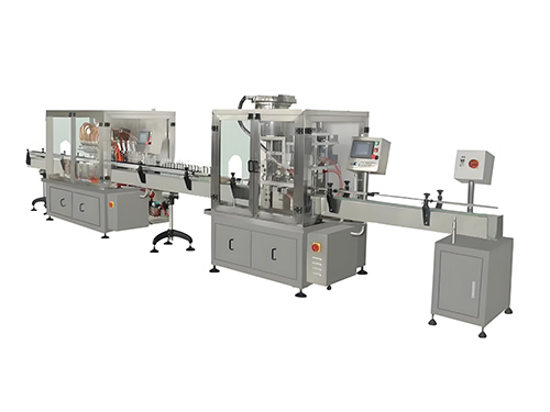 Single head fully automatic filling and servo capping production line